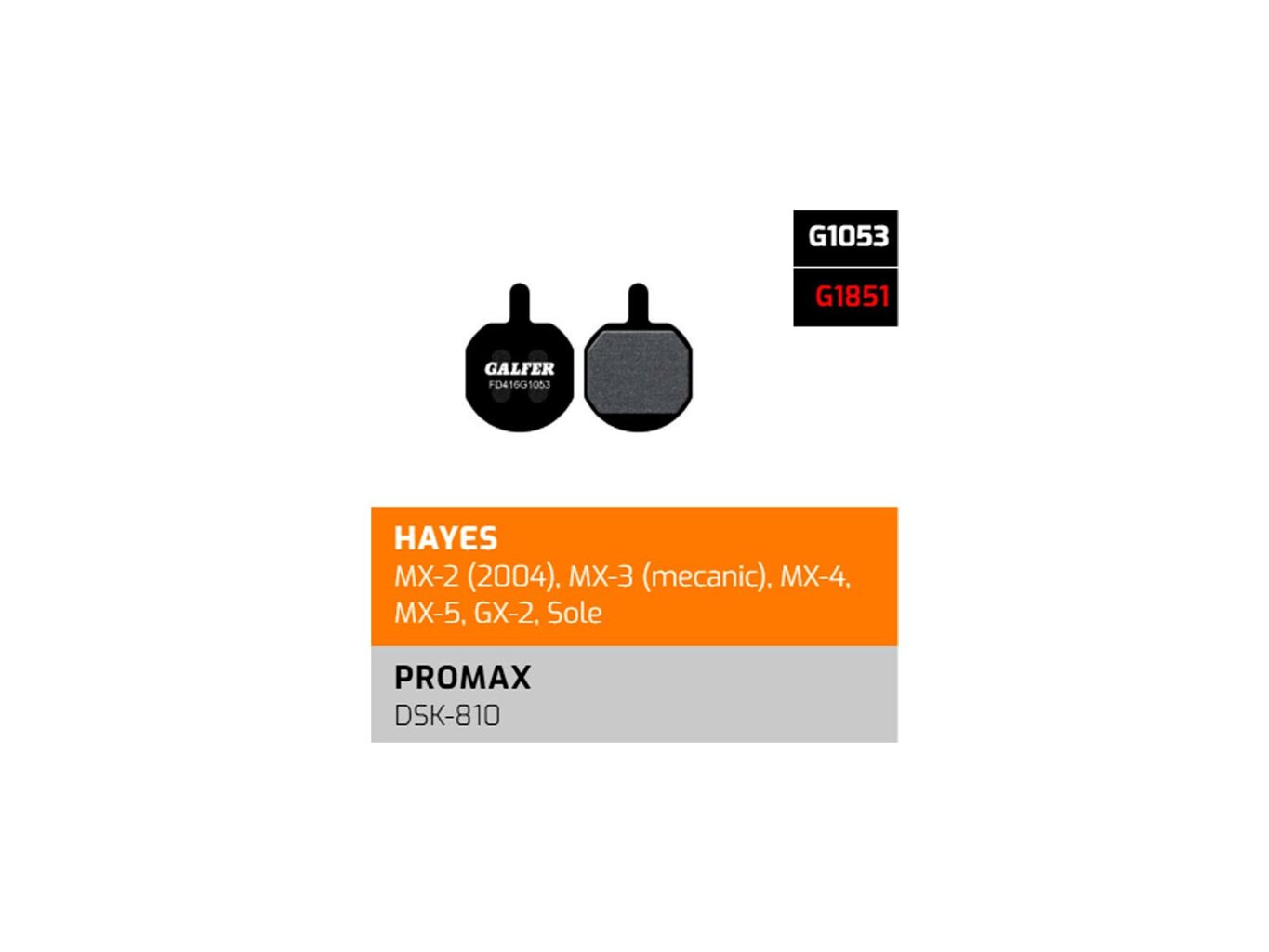 Brzdové destičky Galfer FD416 – Hayes, Promax