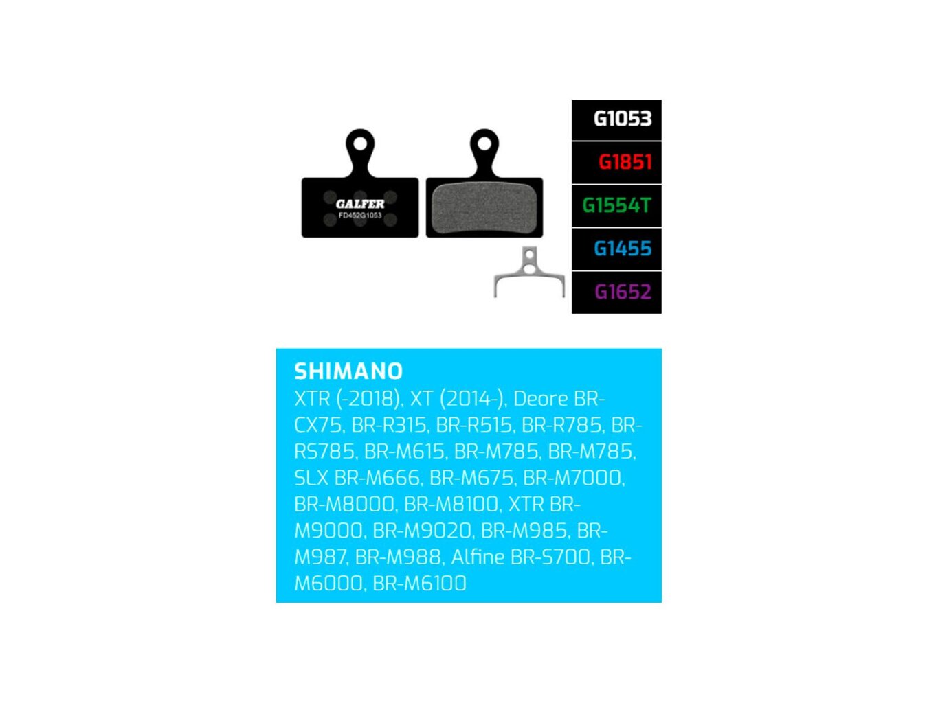 Brzdové destičky Galfer FD452 – Shimano