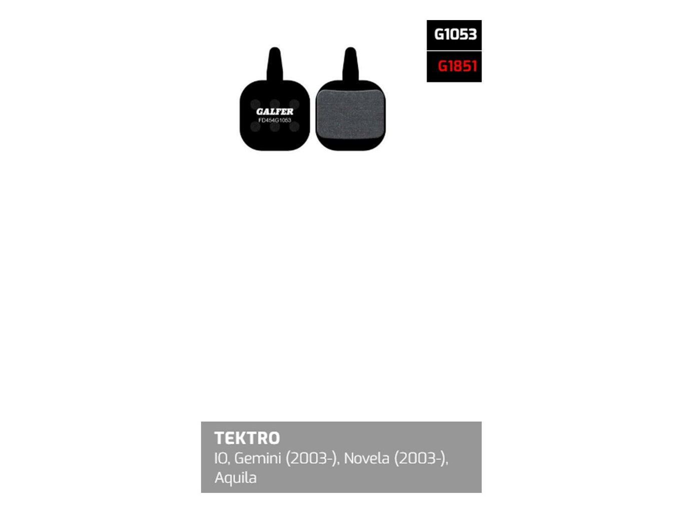 Brzdové destičky Galfer FD454 – Tektro
