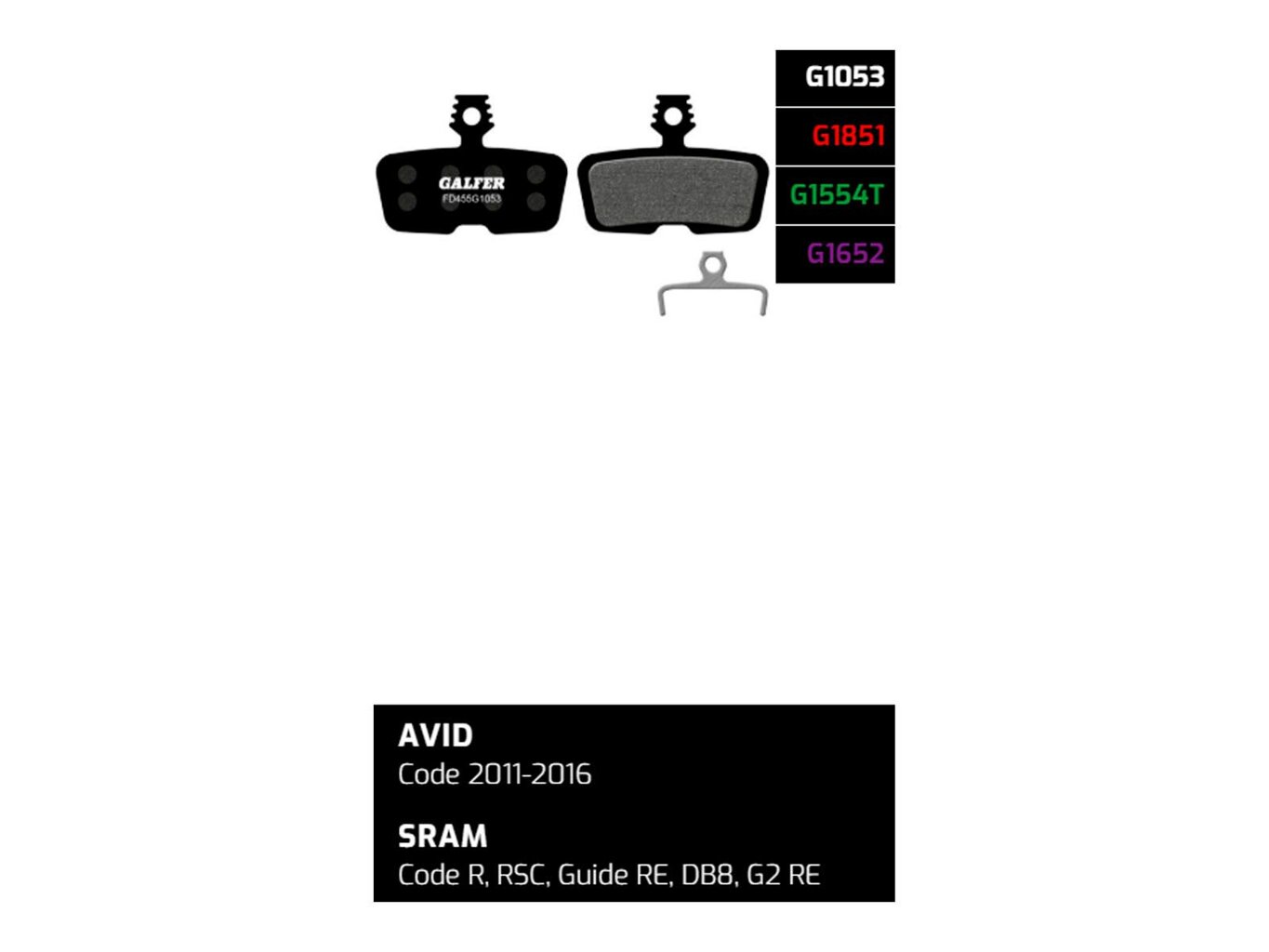 Brzdové destičky Galfer FD455 – Avid, Sram