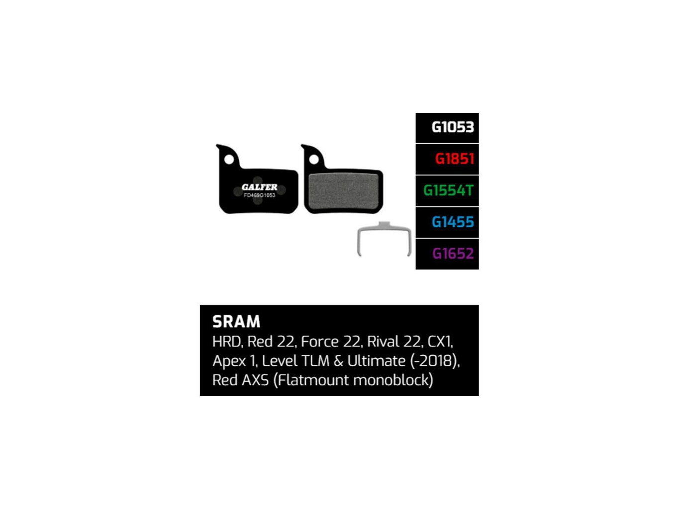 Brzdové destičky Galfer FD469 – Sram